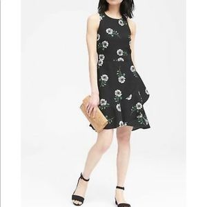 Banana Republic Floral Ruffle Wrap Racerback Dress